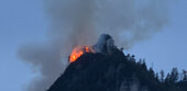 Waldbrand am Berg - Bundeswehrhubschrauber soll helfen 