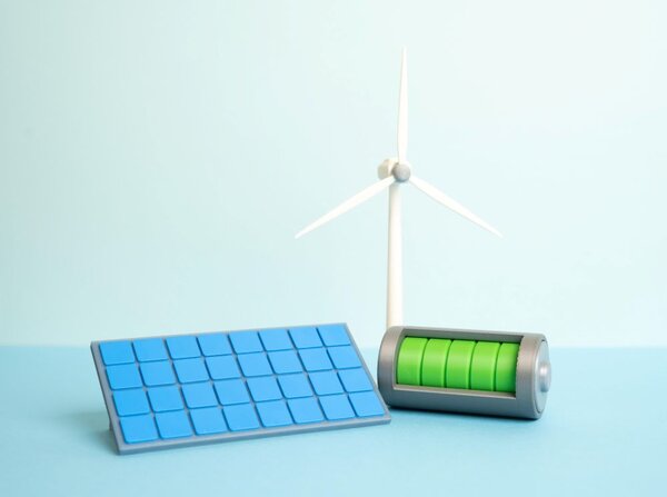 Batteriespeicher modellhaft dargestellt