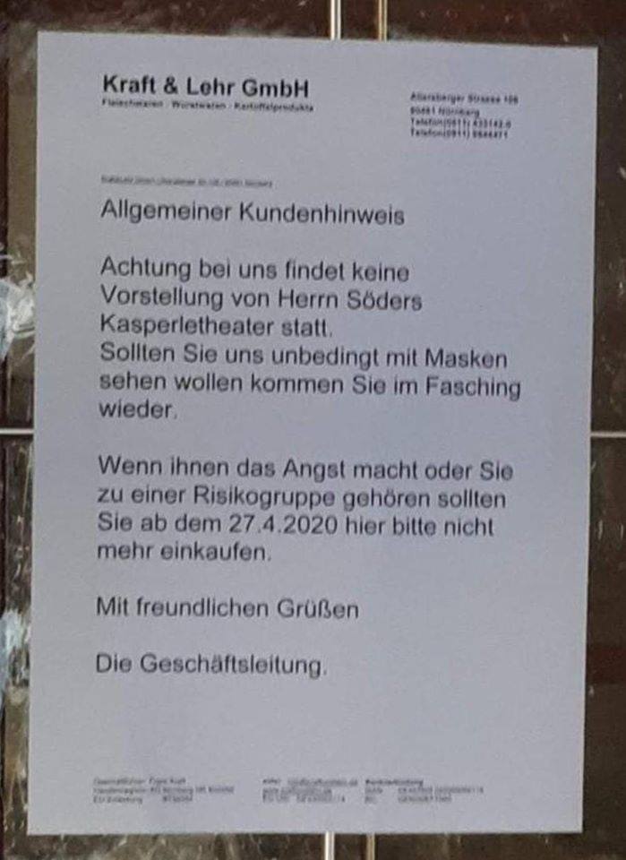 Wirbel Um Anti Masken Aushang