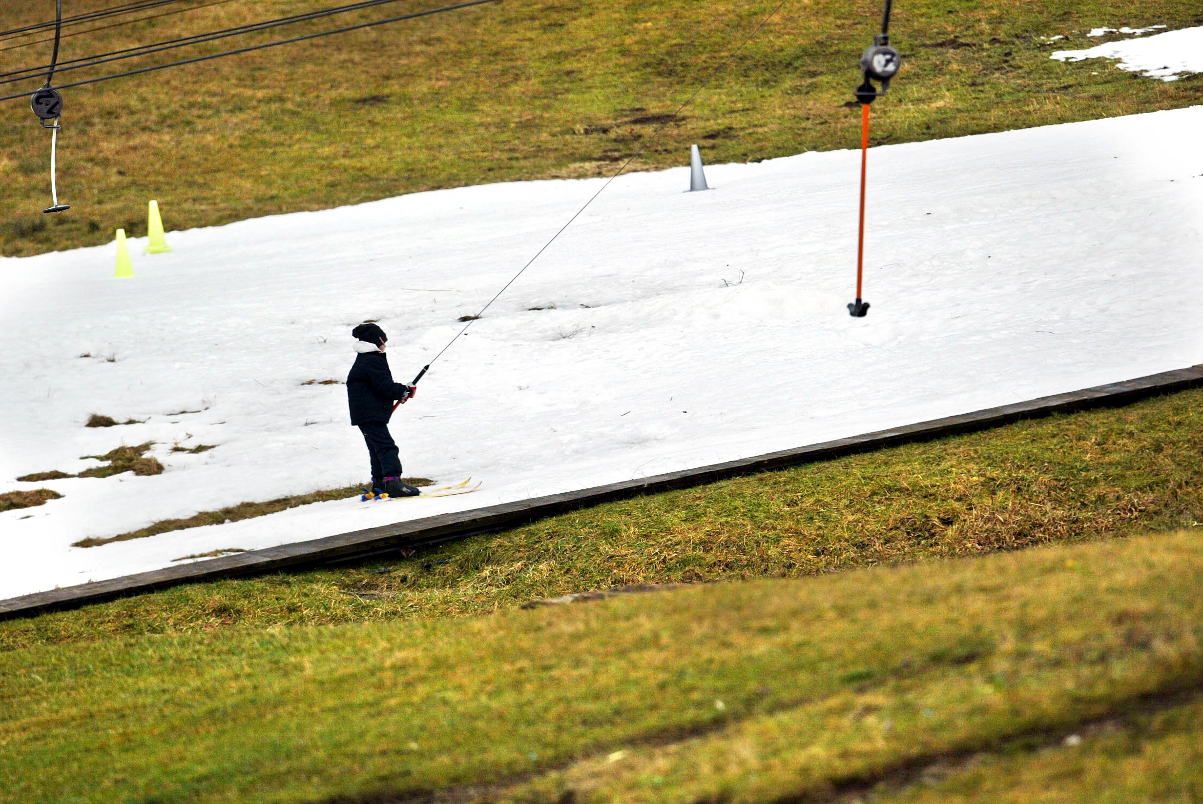 Skifahren ohne Schnee
